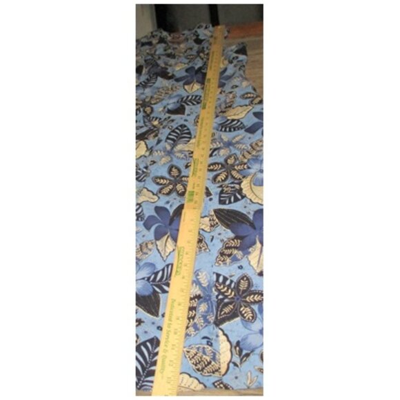 Coldwater Creek Blue Floral Button Up Cross Back Maxi Dress Size 12 Linen Rayon - Picture 7 of 12